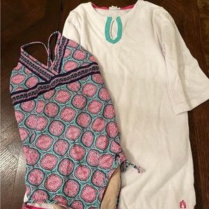 Cabana life 14  vguc  bathing suit and coverup.